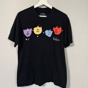 The Beatles Men Black Crew neck Short Sleeves Graphic T-Shirt Size M 100% Cotton